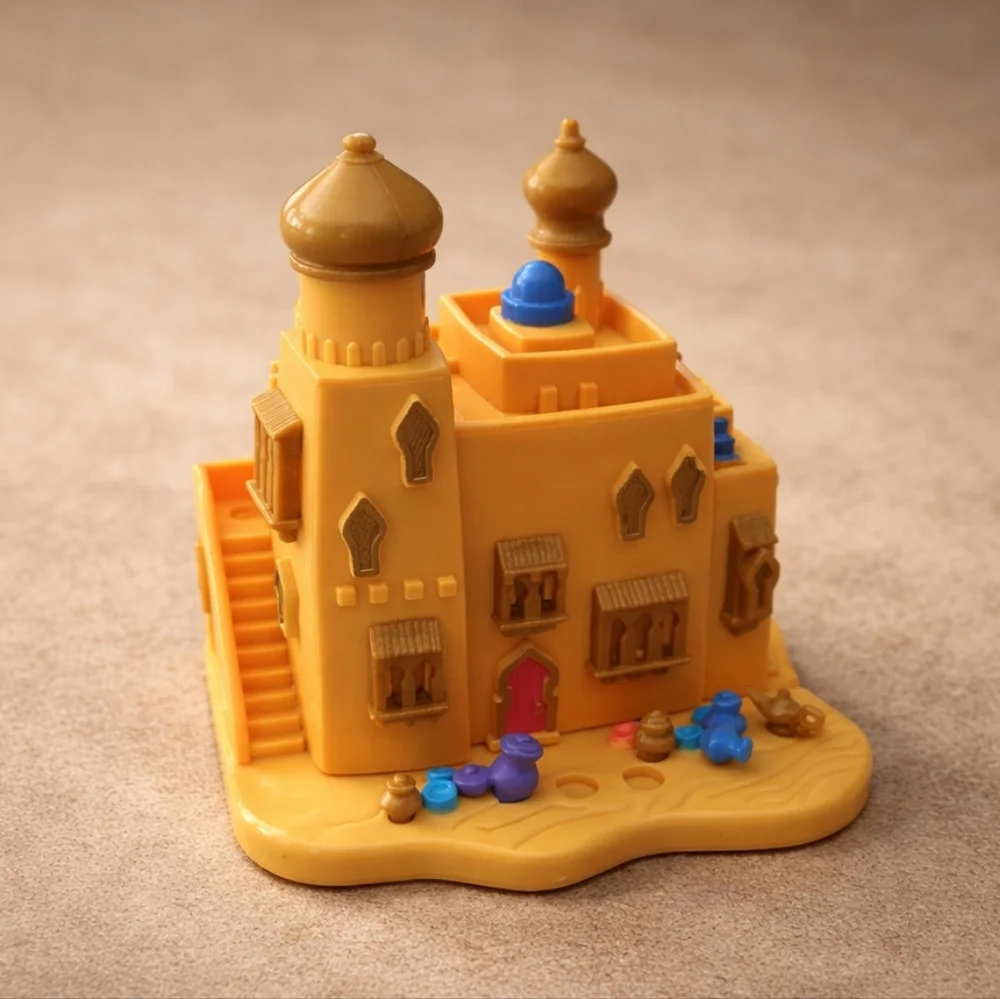Vintage 1995 Disney Polly Pocket Aladdin Agrabah Marketplace Playset Bluebird